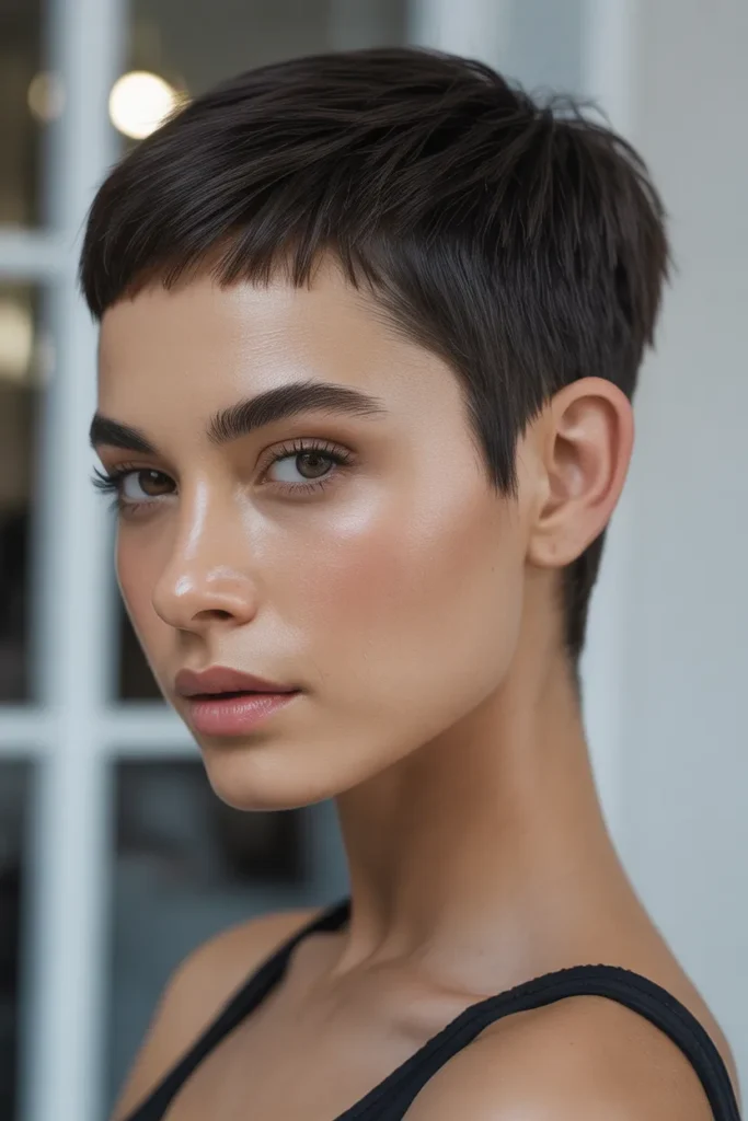 Sleek Micro Pixie with Sharp Edges