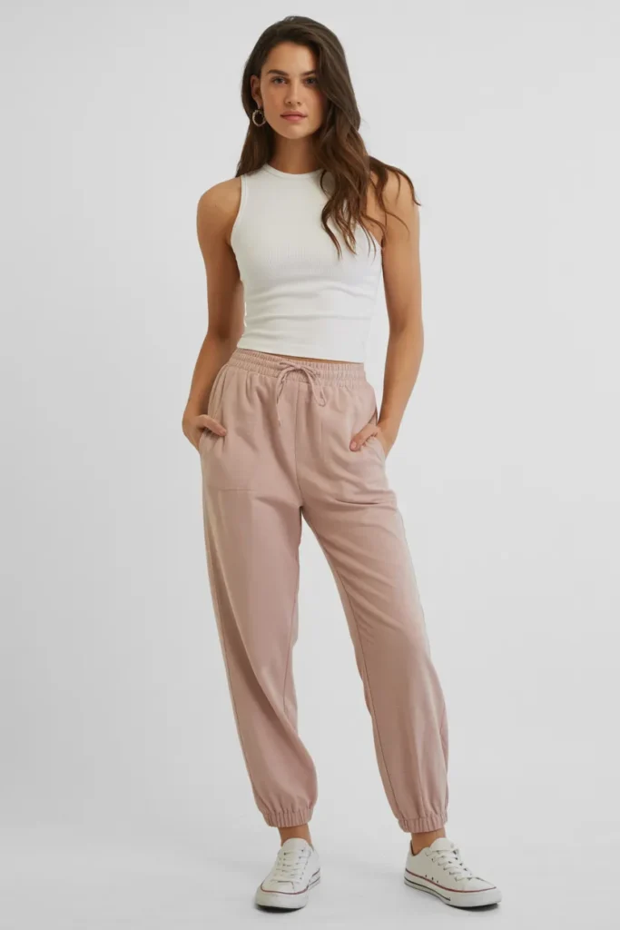Sleeveless Top with Lightweight Joggers