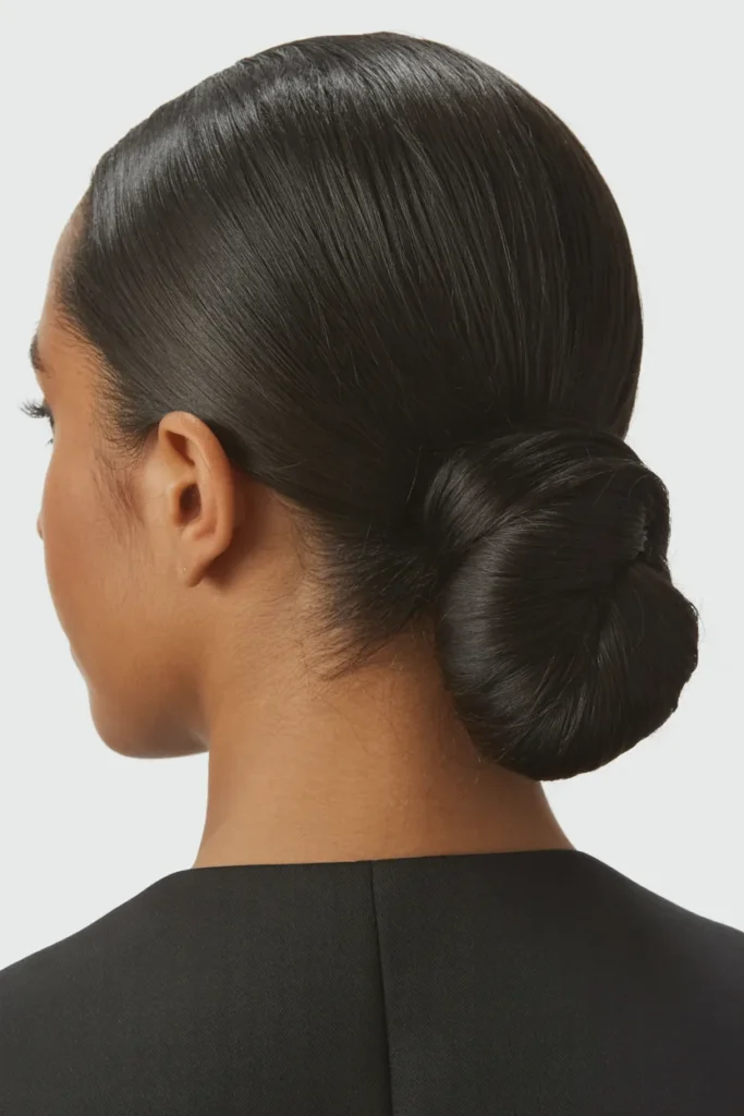 Slicked-Back Low Bun