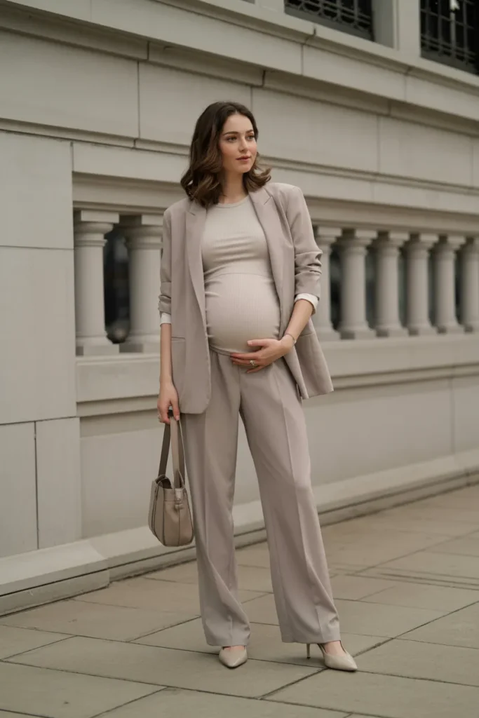 Soft Blazer with Maternity Trousers