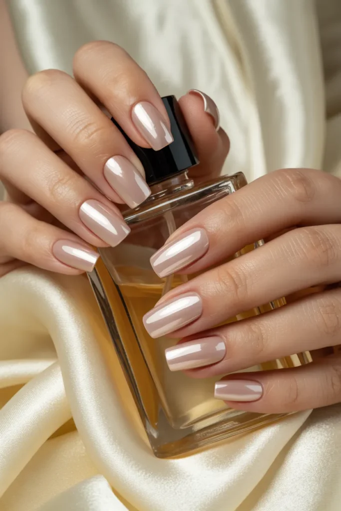 Soft Blush Chrome with Tapered Square Tips