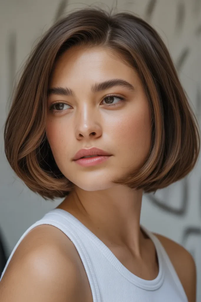 Soft Curved Bob with Light Layers
