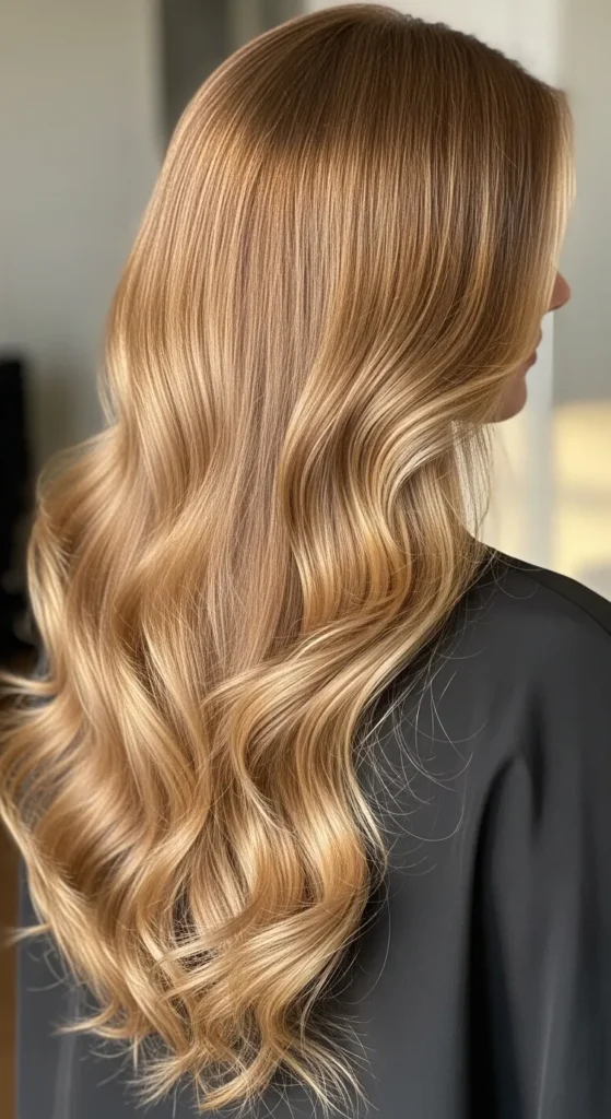Soft Honey Blonde Long Waves