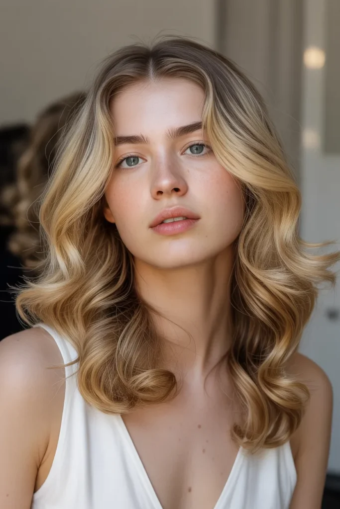 Soft Honey Blonde with Face-Framing Highlights