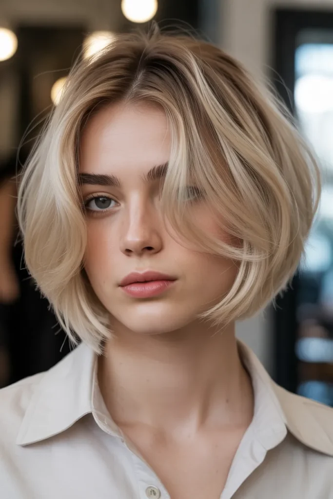 Soft Layered Bob for Fine Hair
