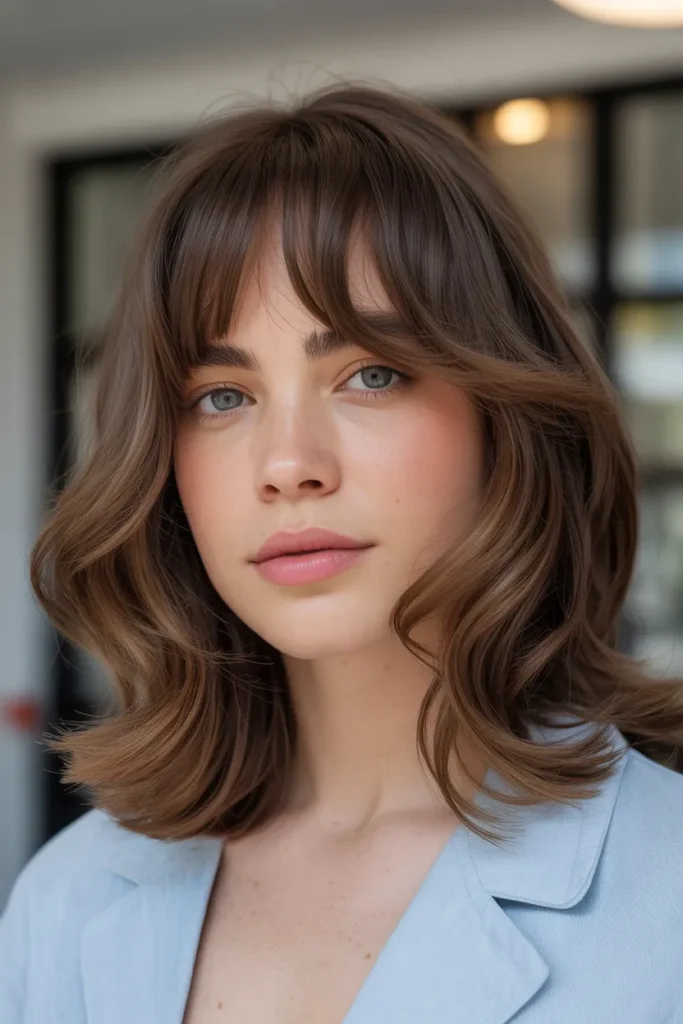 Soft Layered Cut with Curtain Bangs