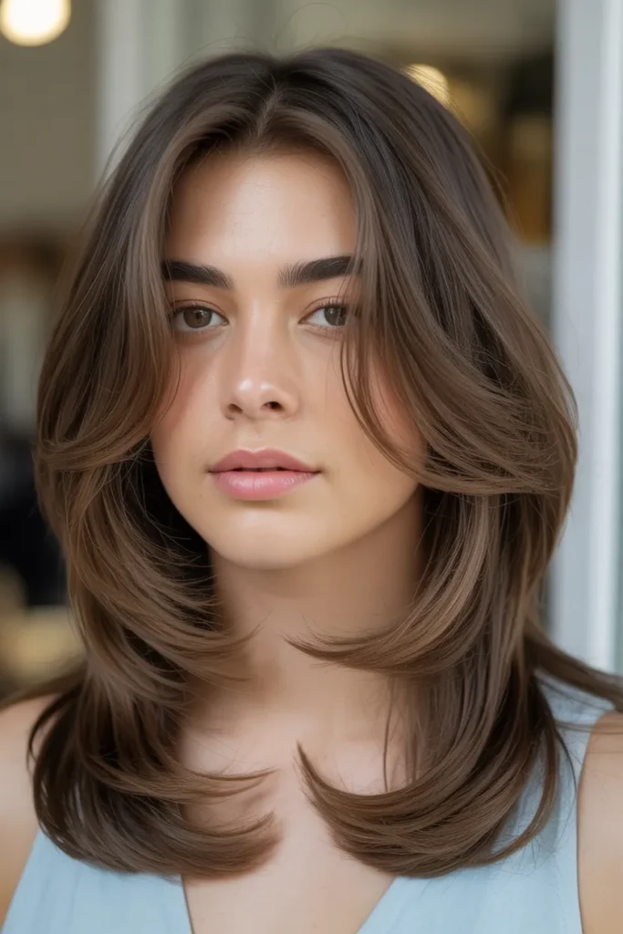 Soft Long Layers with Face-Framing Flow