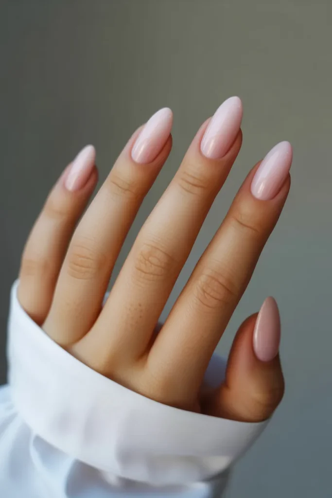 Soft Pink Ombre Aura Nails