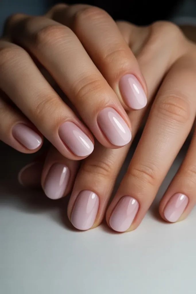 Soft Pink Ombre Nails