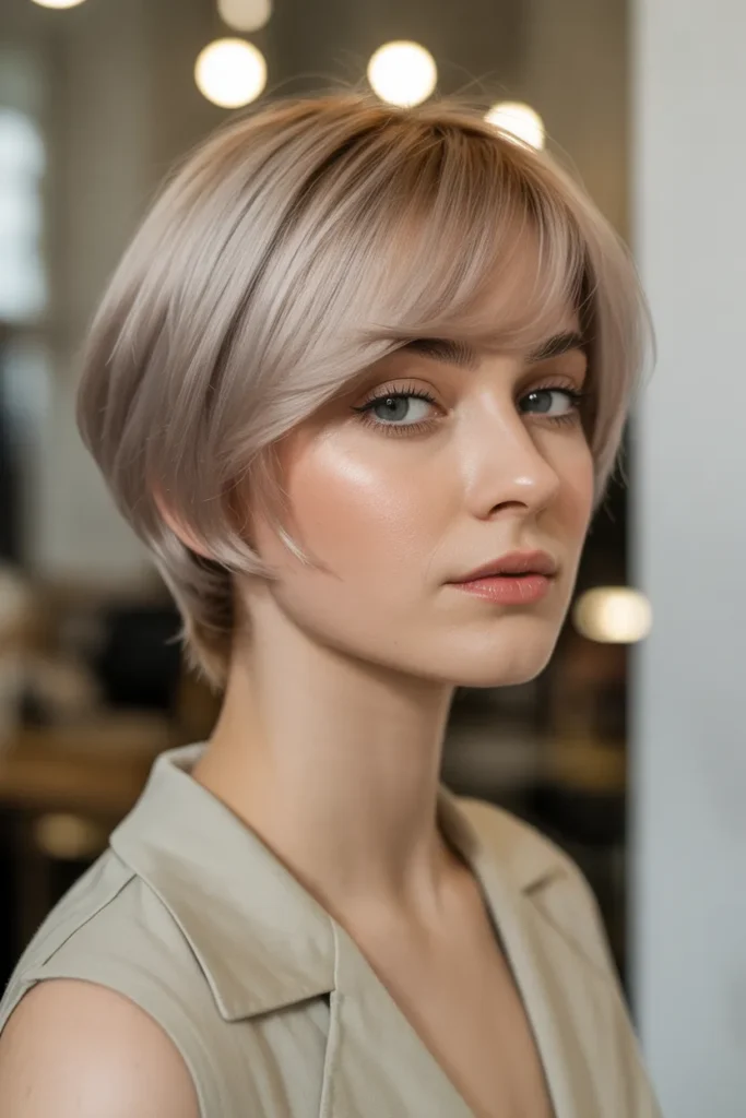 Soft Rounded Pixie for Elegant Appeal