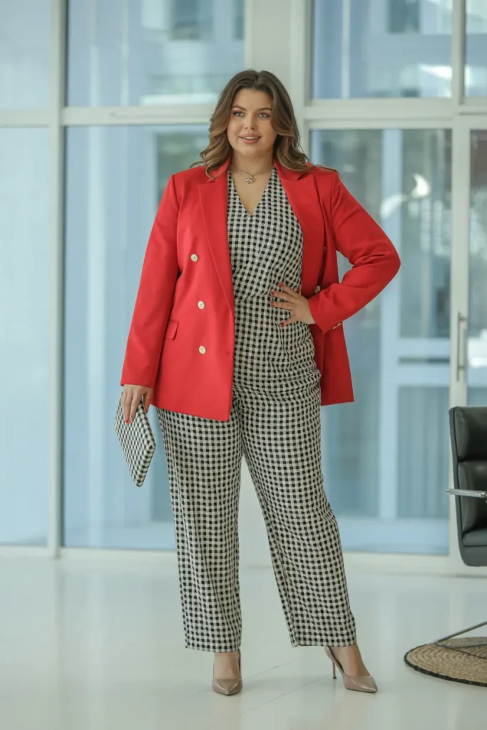 Statement Blazer with Monochrome Outfit