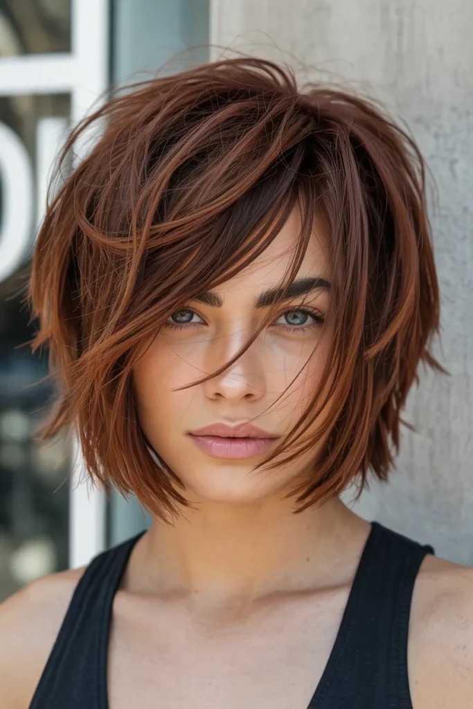 Textured Bob with Choppy Layers