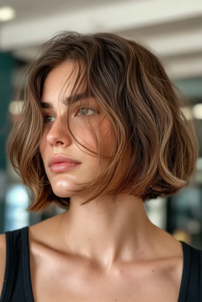 Textured Bob with Light Layers