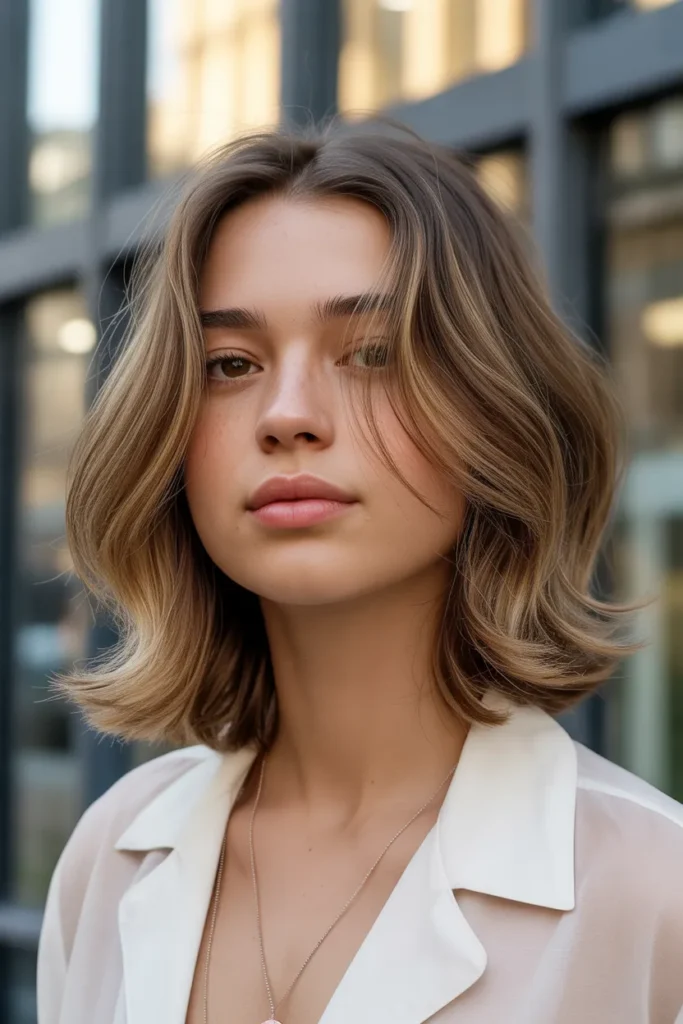 Textured Collarbone Cut with Soft Layers