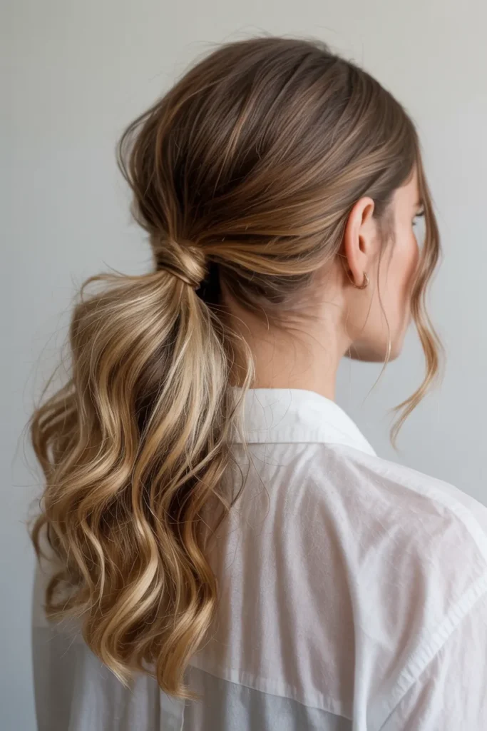 Textured Half-Up Ponytail