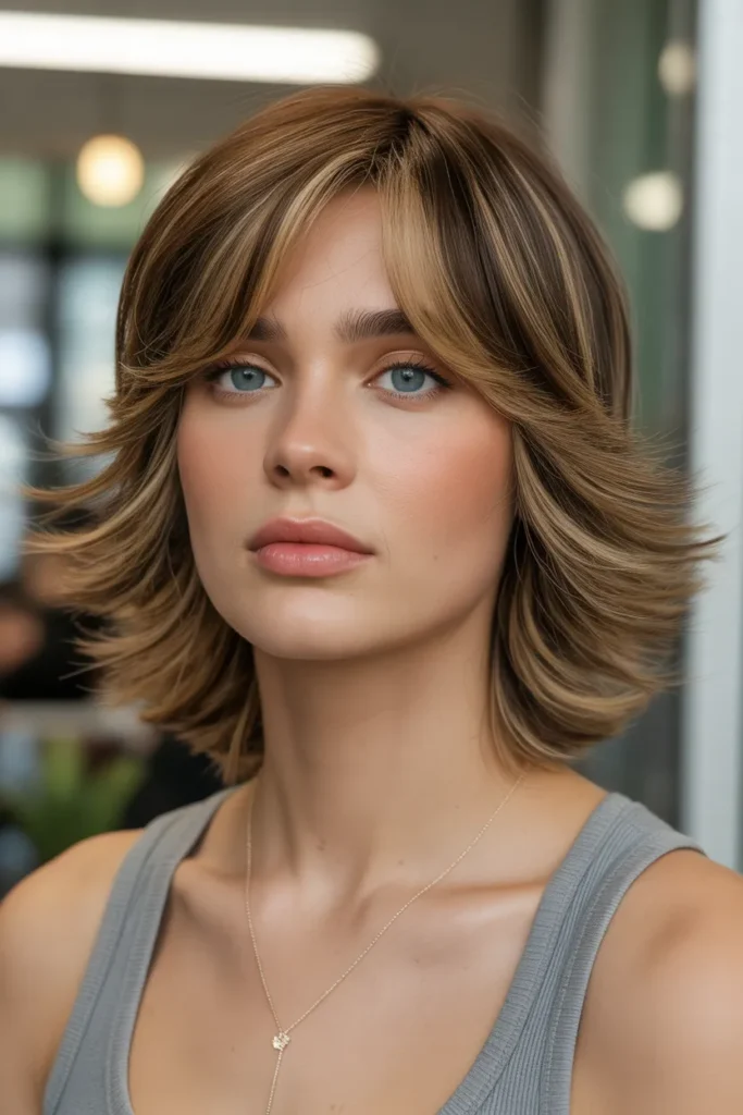 Shag with Curtain Bangs