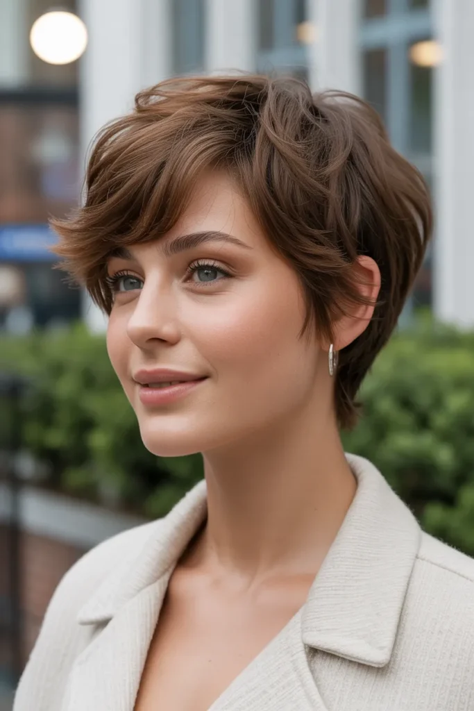 Tousled Pixie with Natural Texture