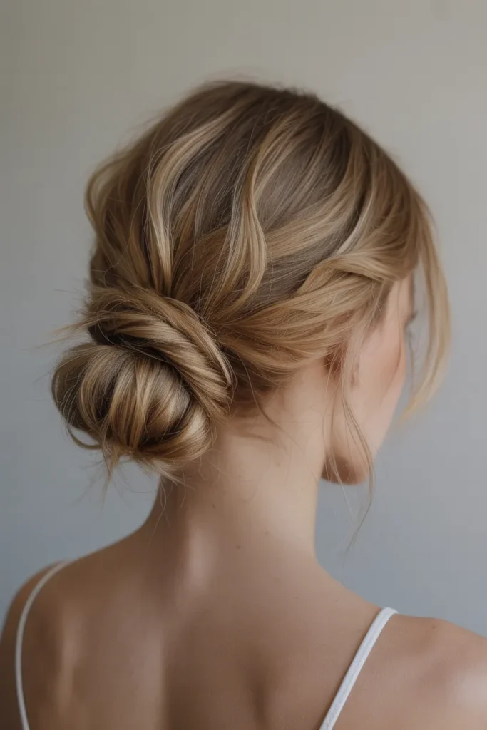 Twisted Low Messy Bun