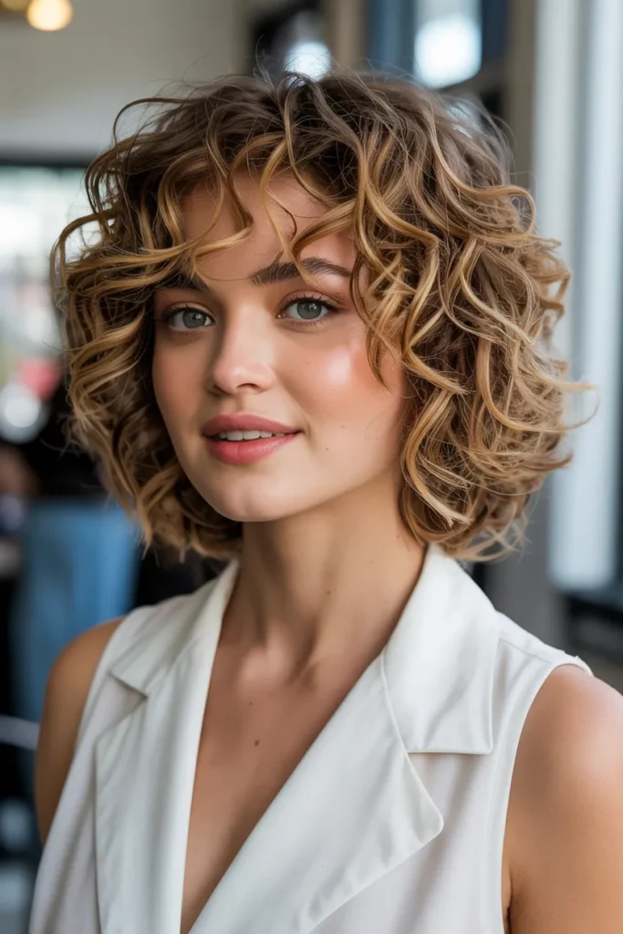 Voluminous Curly Bob