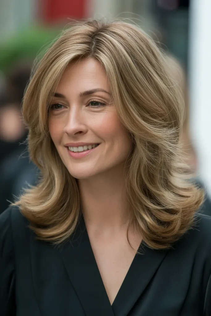 Voluminous Medium Cut with Subtle Highlights