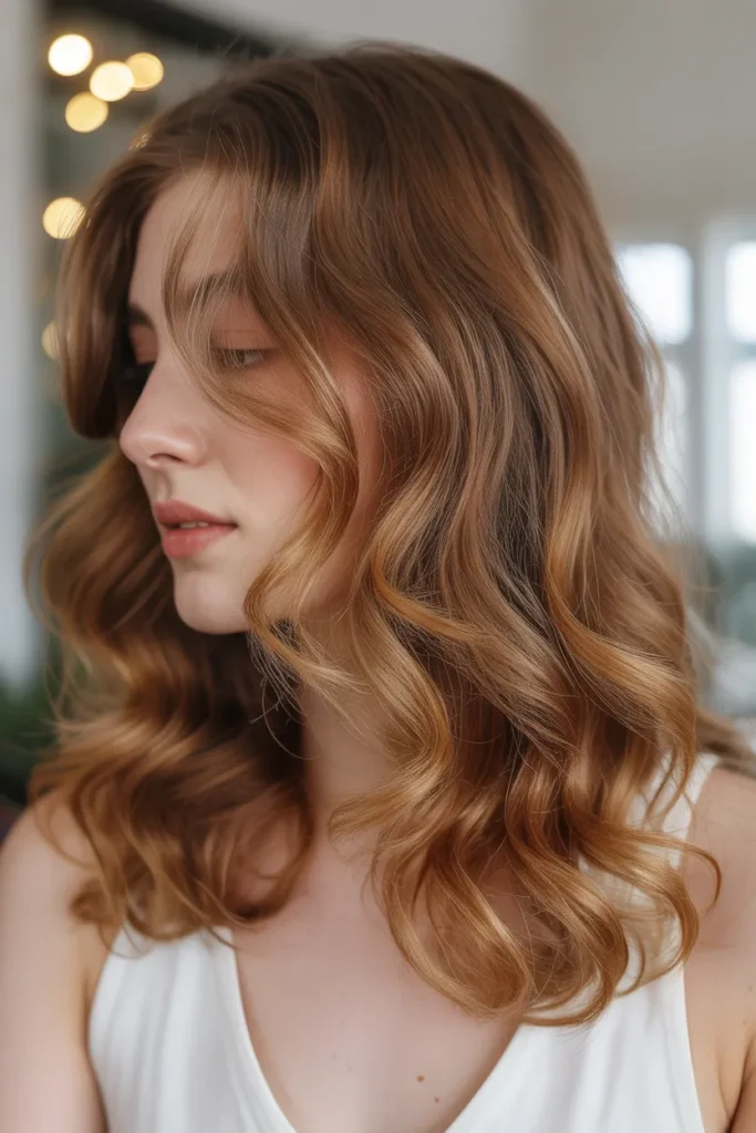 Warm Honey Brown with Golden Highlights