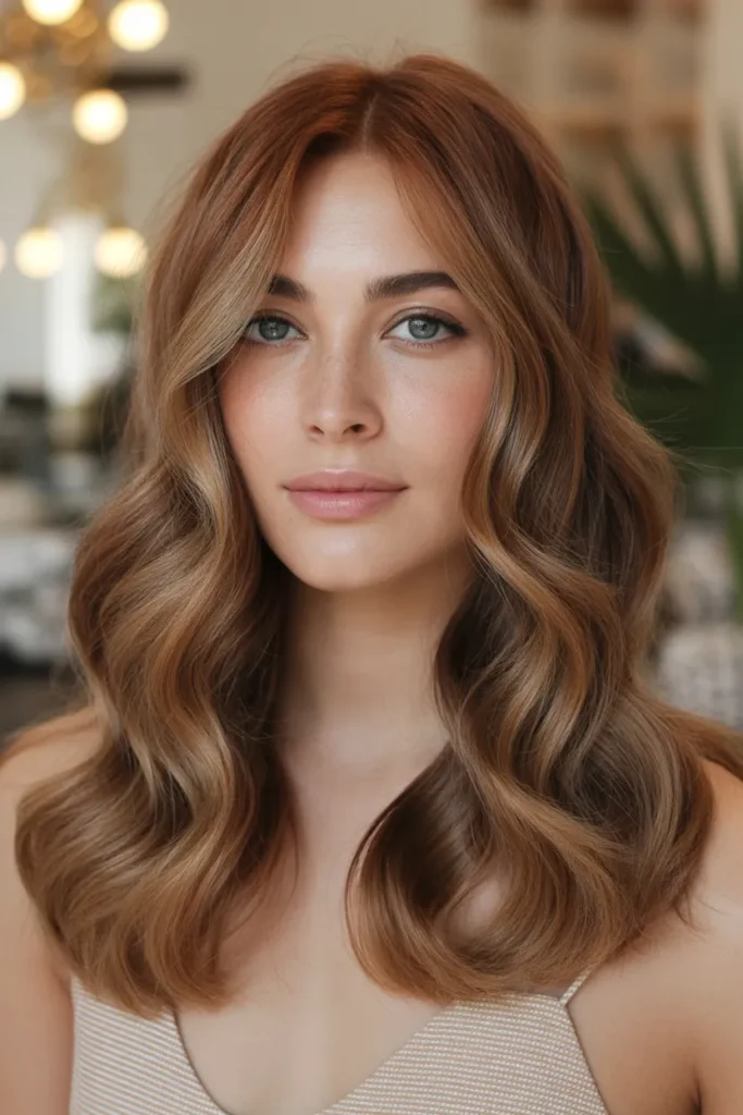 Warm Honey Brown with Toffee Highlights