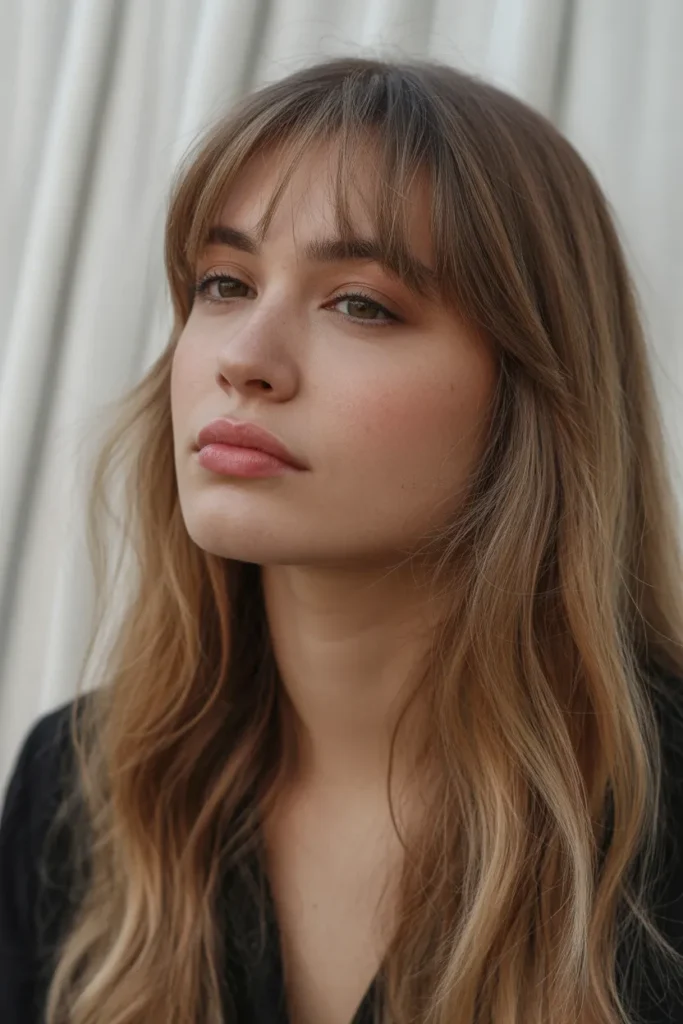 Wispy Bangs with Long Hair