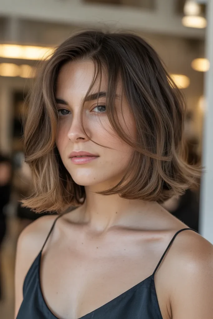 Angled Medium-Length Layers with Subtle Ends