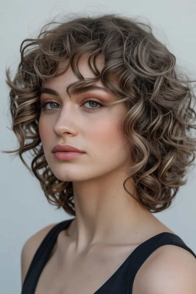 Ash Brown Curly Hair Color