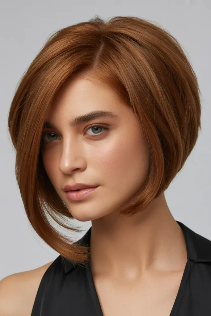 Asymmetrical Bob with Long Side Bangs