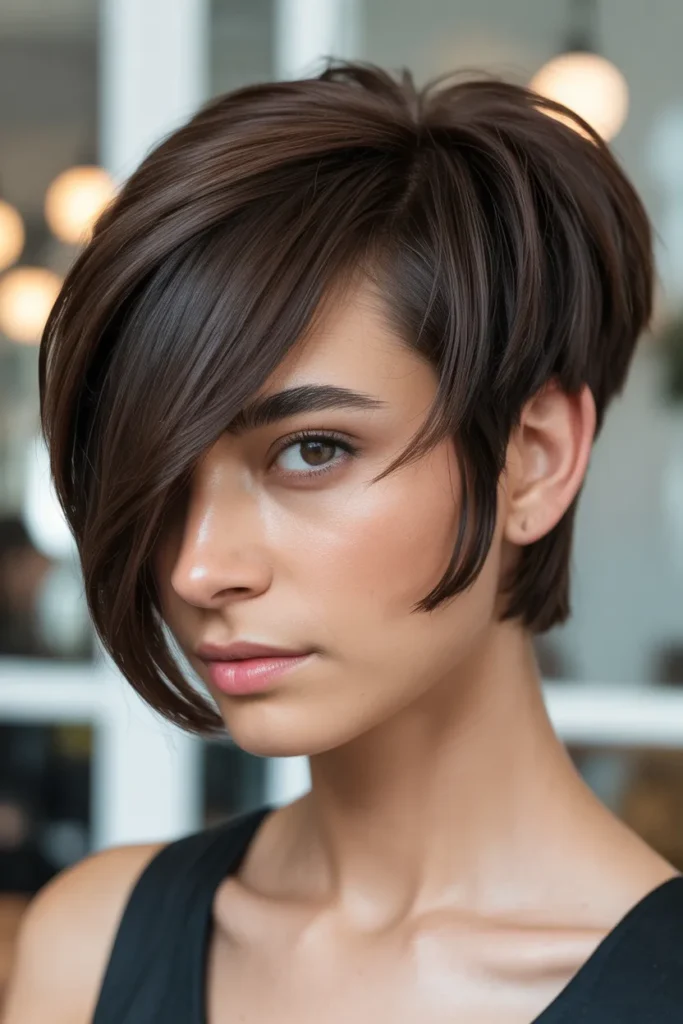 Asymmetrical Pixie Haircut