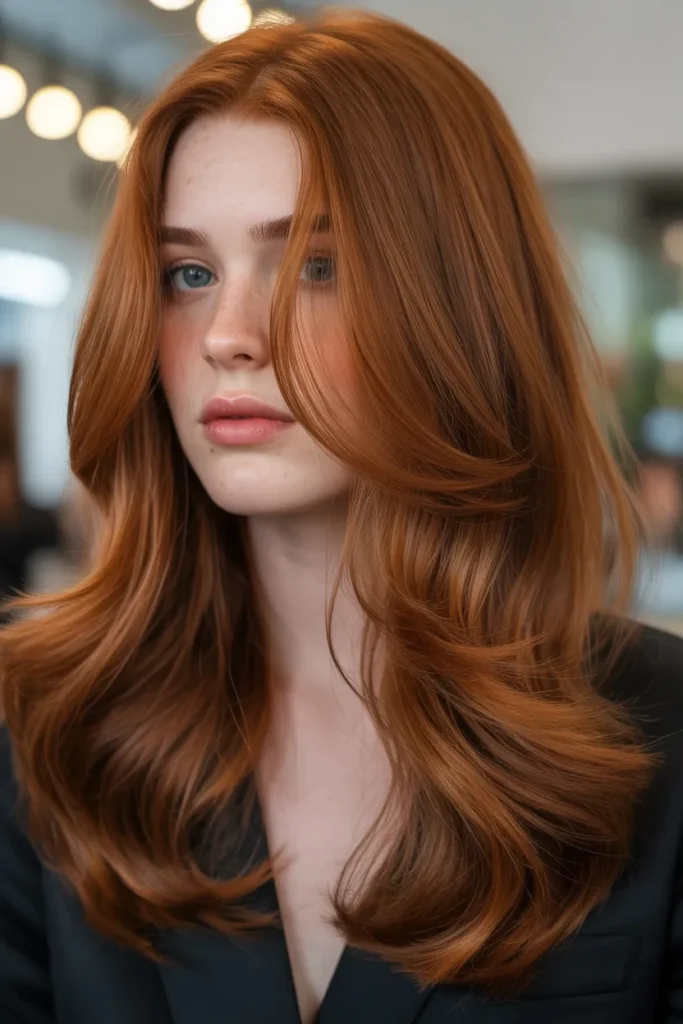 Auburn Hair with Warm Chestnut Blend