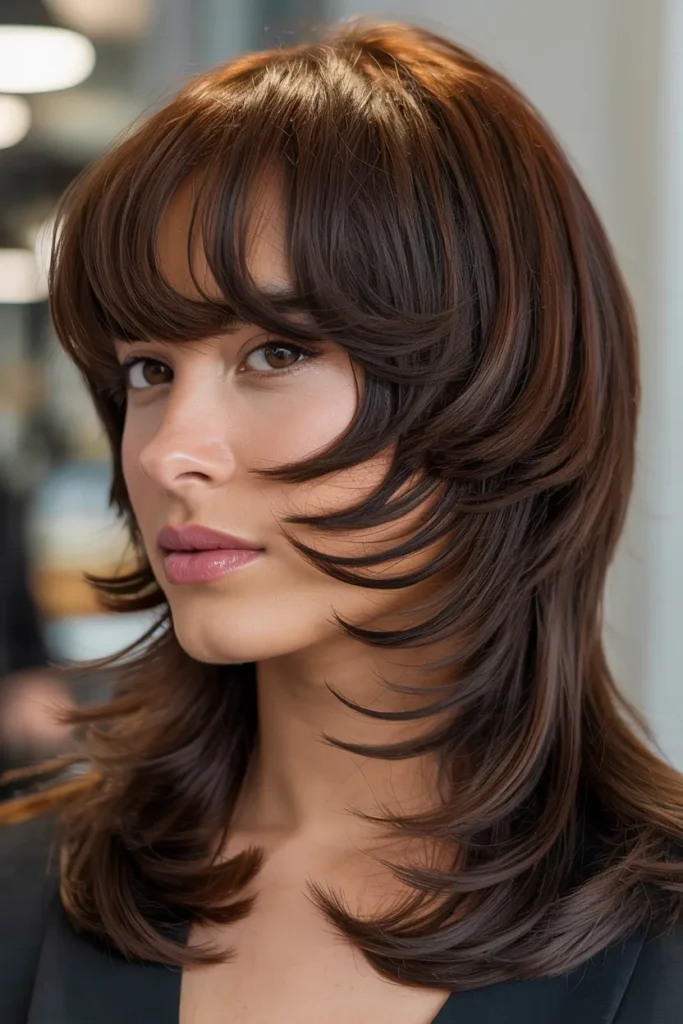 Butterfly Cut with Deep Side Bangs