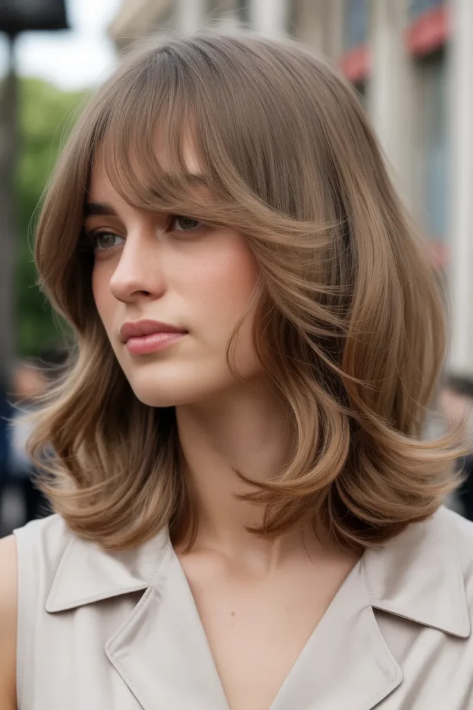 Butterfly Cut with Light Wispy Fringe