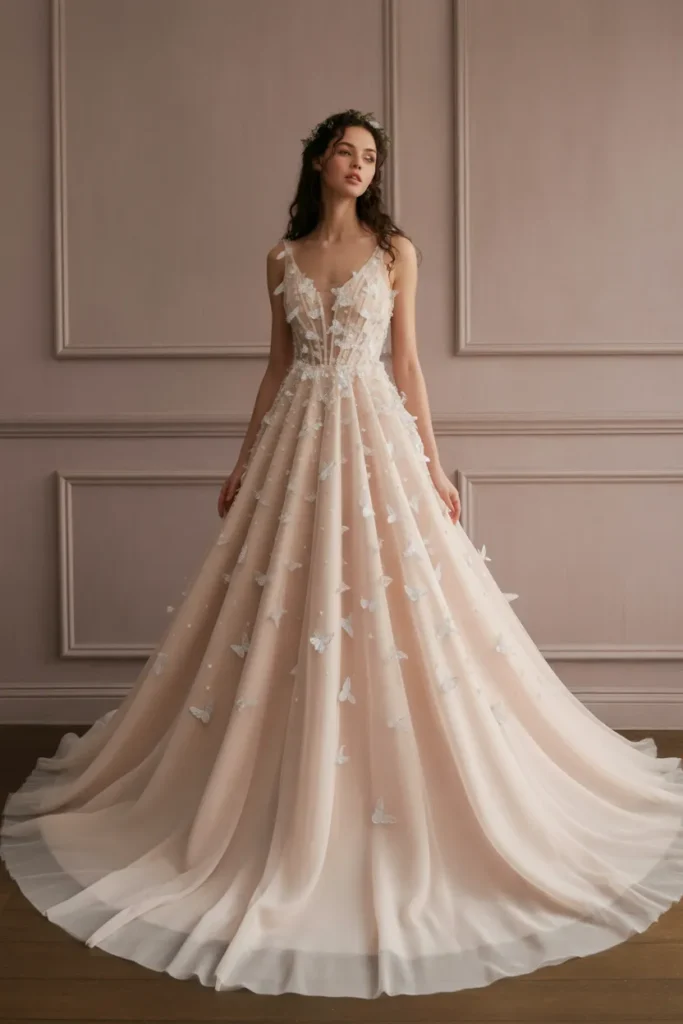 Butterfly Inspired Whimsical Wedding Dress