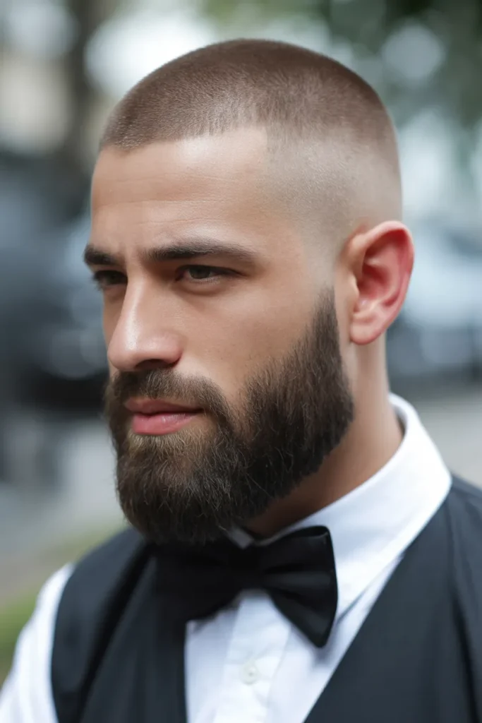 Buzz Cut with Beard Blend