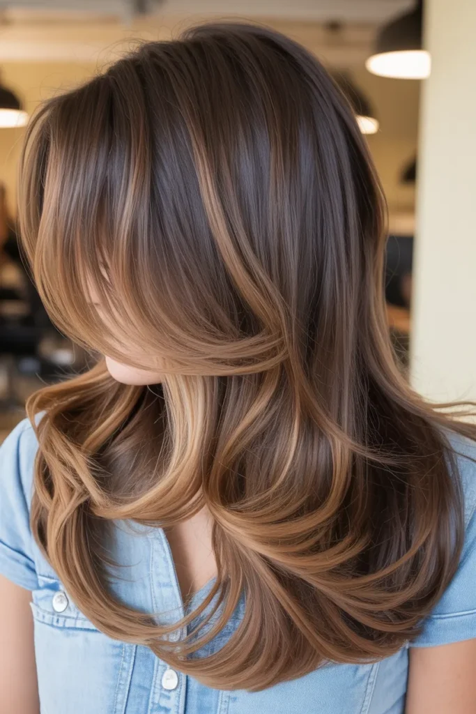 Caramel Balayage Layers