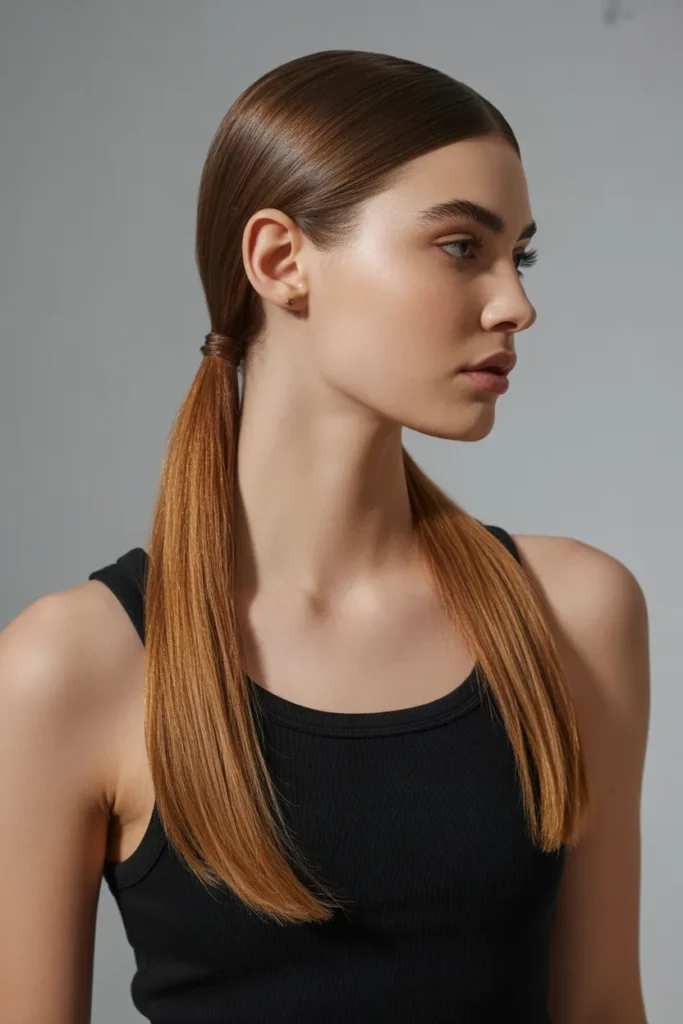 Center Part Ponytail