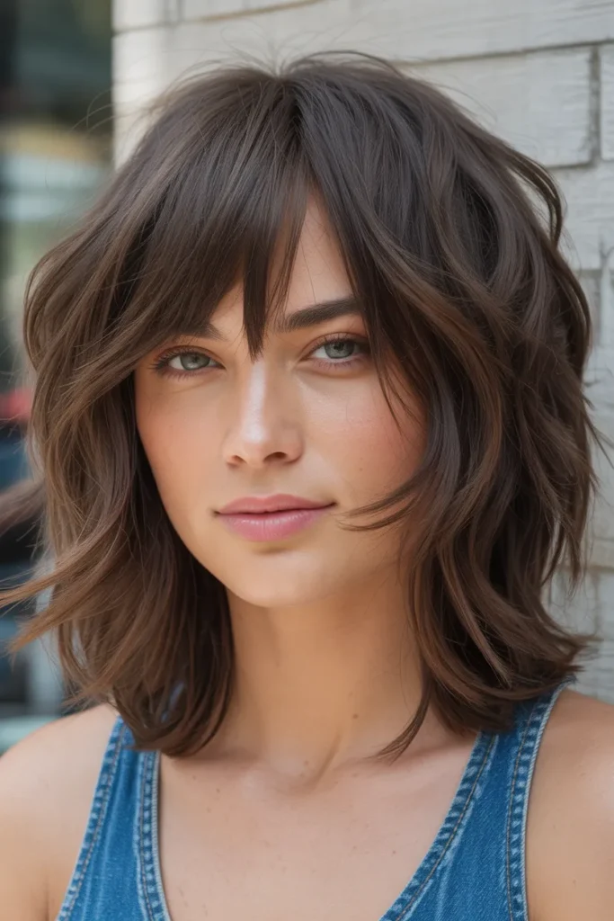 Choppy Curtain Bangs