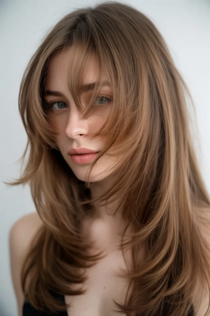 Classic Butterfly Cut with Wispy Bangs