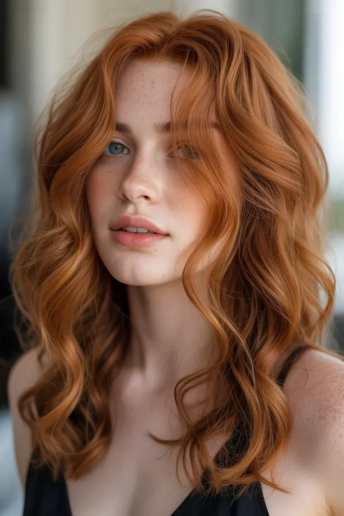 Copper Red Hair with Beach Waves