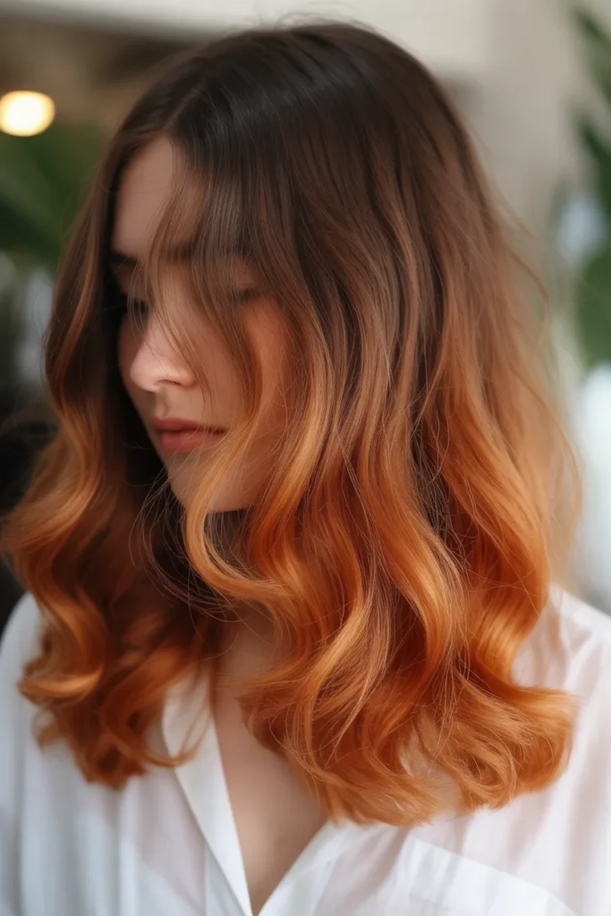 Copper Red Ombre Hair