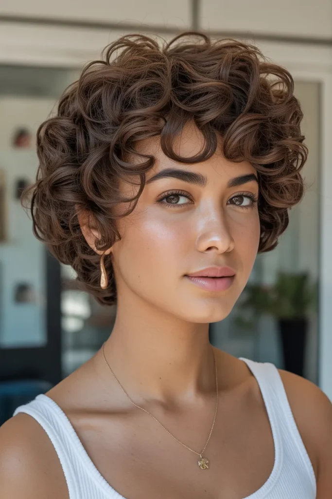 Curly Layered Pixie
