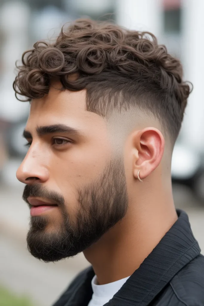 Curly Low Fade