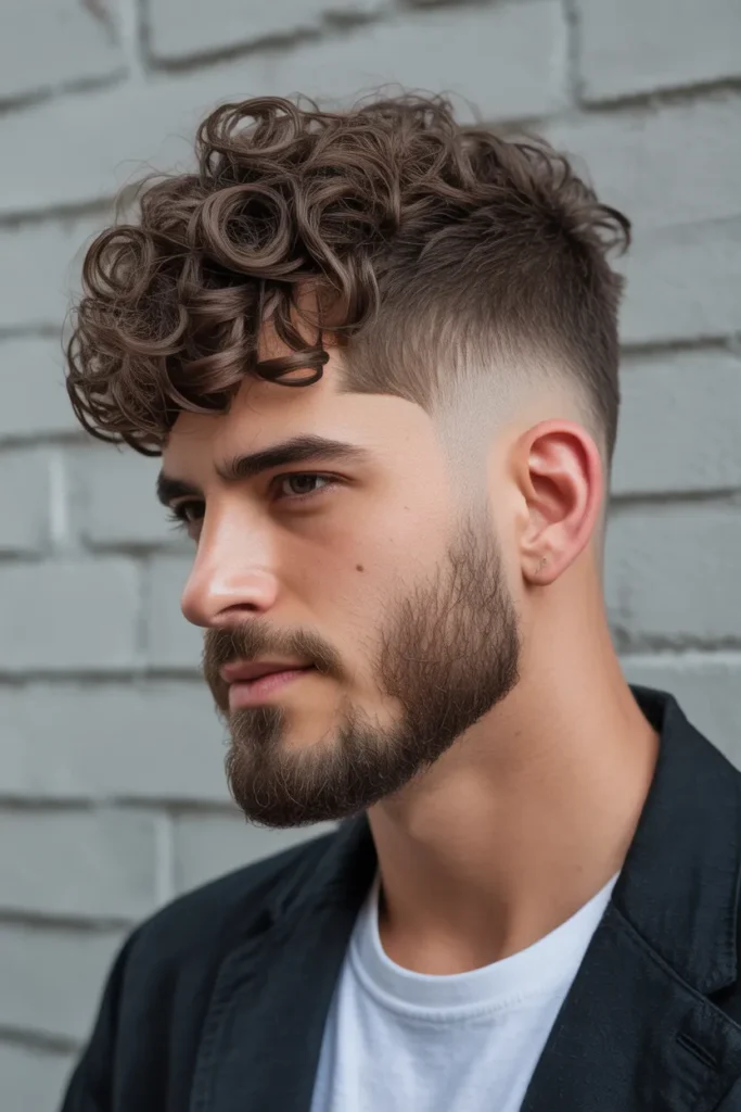 Curly Mullet Fade