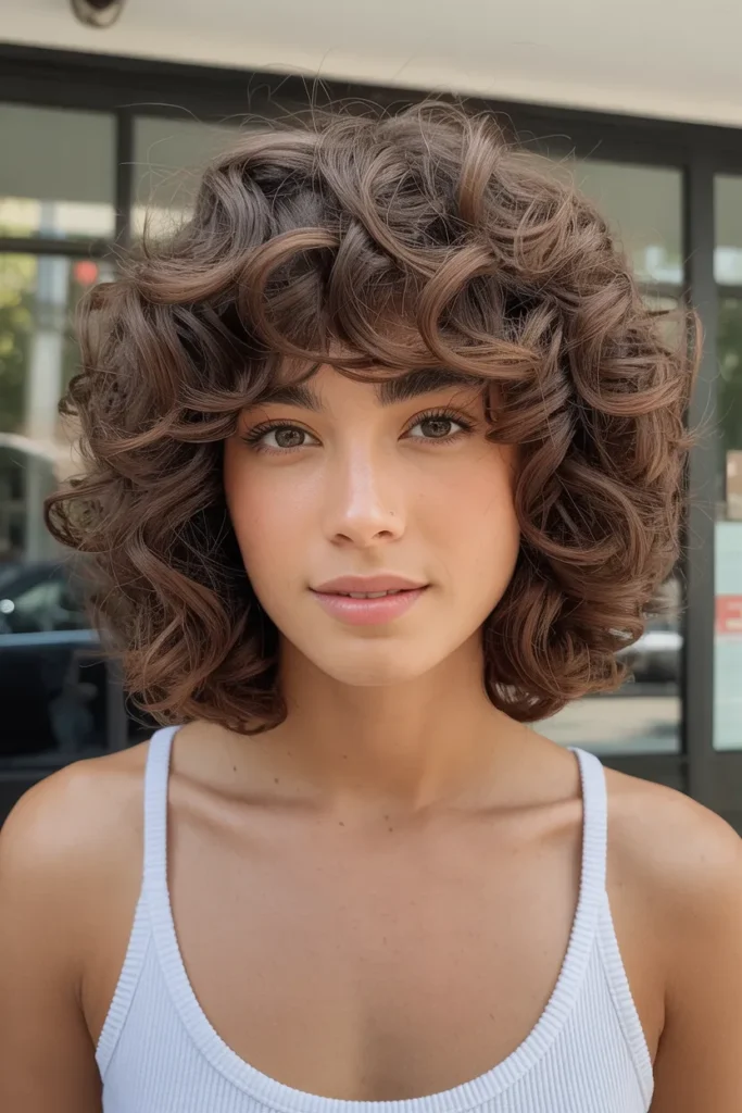 Curly Wolf Cut