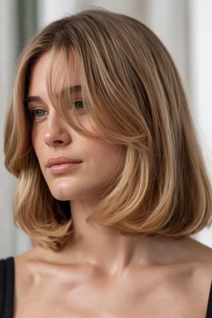 Face-Framing Long Bob with Wispy Bangs