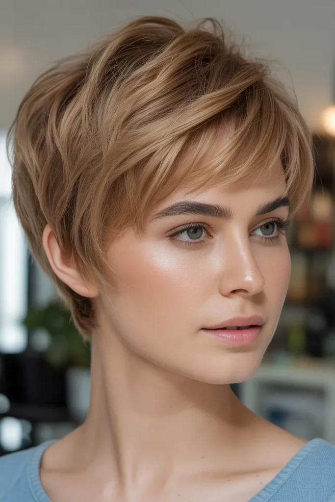 Feathered Pixie Cut
