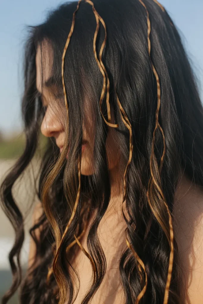 Golden Brown Ribbons