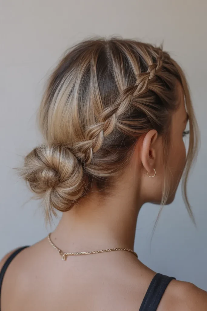 Half-Up Braided Bun